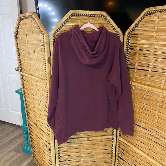 Patagonia Uprisal Logo Hoodie Men’s XL Maroon Recycled Fleece Fair Trade - Picture 5 of 8